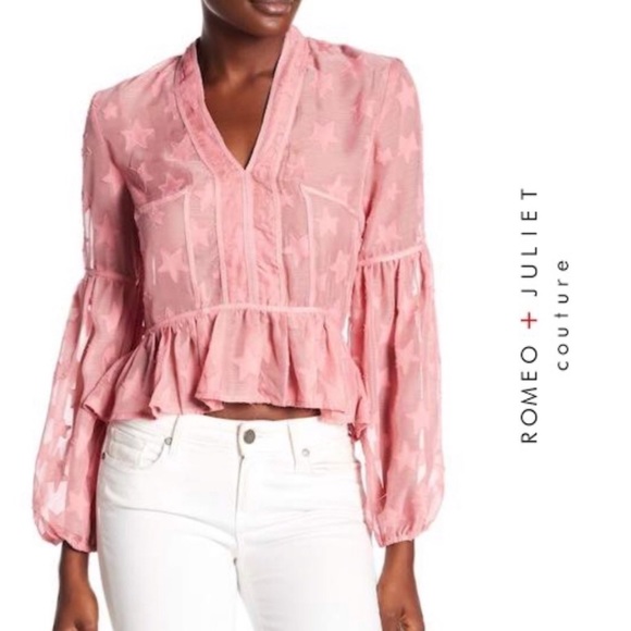 Romeo & Juliet Couture Tops - Romeo & Juliet couture star pink blouse NWT